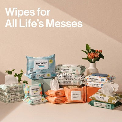 The Honest Company Clean Concious Sensitive Skin Baby Wipes - Balance Blues - 288ct: No Fragrance Added, Pull-Out Dispenser