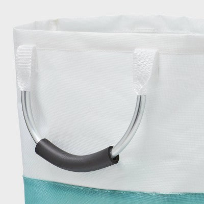 Scripted Structured Collapsible Hamper - Blue - Brightroom