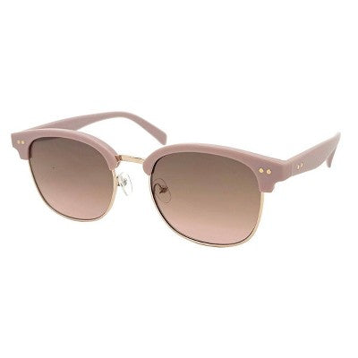 Women's Plastic Square Club Sunglasses - Wild Fable Pink: Adjustable Nose Pads, Maximum UV Protection, Recycled Material