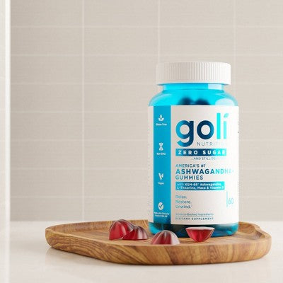 Goli Nutrition Ashwagandha Sugar Free Dietary Supplement Vegan Gummies - 60ct