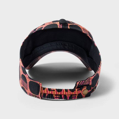 Black History Month Satin-Lined Allover Print Open Back Baseball Hat - Brown