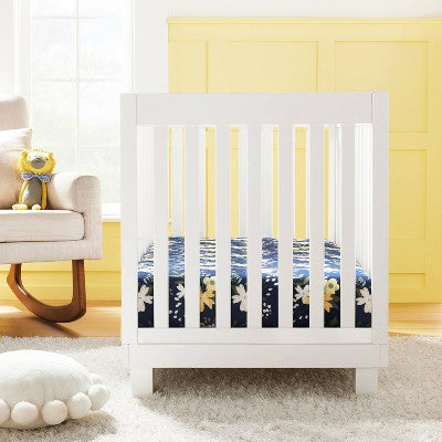 Fitted Crib Sheet Meadow - Cloud Island - Navy Floral