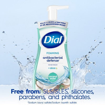 Dial Antibacterial Defense Foaming Hand Soap - Coconut Water - 10 fl oz
