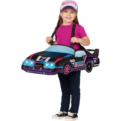 Hot Wheels Kids' Let's Race GT Scorcher Ride Along LED Light Up Costume with Hat Black One Size