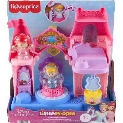 Fisher-Price Little People DISNEY Princess Shimmer & Glow Dress Shop Toddler Playset & 2 Figures