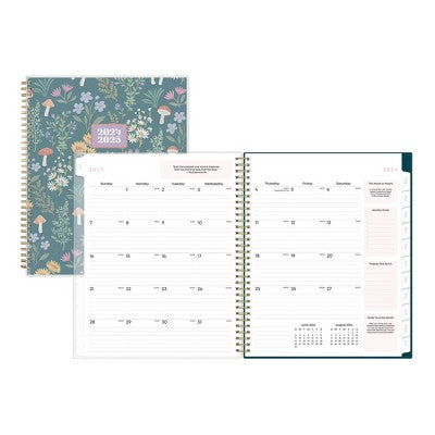Blue Sky July 2024 - June 2025 8.5"x11" Weekly/Monthly Wirebound Planner Frosted PP Emery: Academic Agenda for Adults