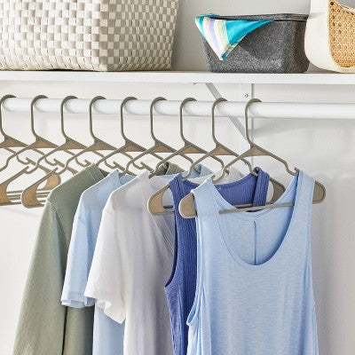 18pk Plastic Hangers Gray - Brightroom (LOCAL PICKUP ONLY)