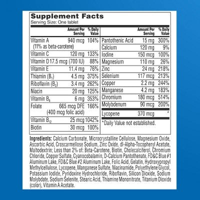 One A Day Multivitamin for Men Over 50 for Immune Health Support - 100ct