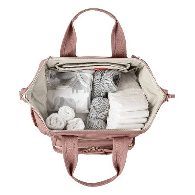 Skip Hop Mainframe Wide Open Diaper Backpack - Dusty Rose