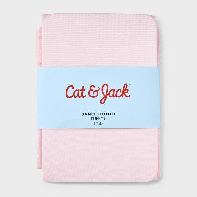 Girls' Dance Footed Tights - Cat & Jack Light Pink L