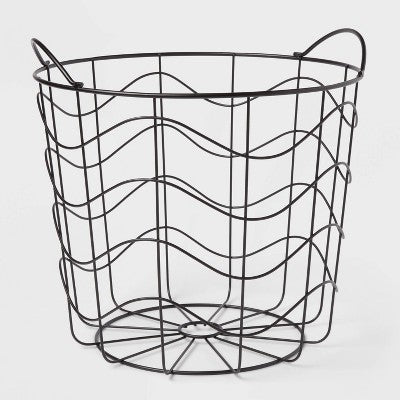 Large Kids' Wave Wire Storage Black - Pillowfort
