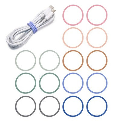 Wrap-It 16pkSilicone Bands Muted