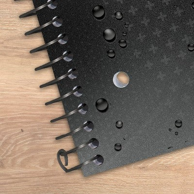 Five Star 8"x10.5" Active Wide Ruled Notebook 80 Pages Black