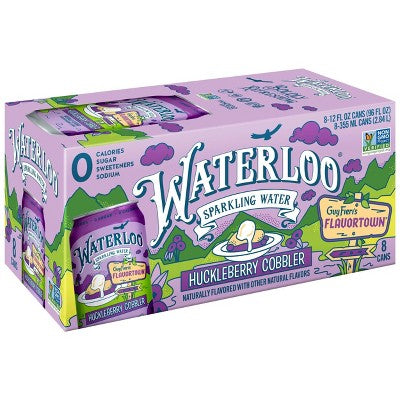 Waterloo Sparkling Water Huckleberry Cobbler Sparkling Water - 8pk/12 fl oz Cans