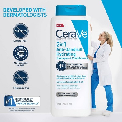 CeraVe Anti-Dandruff 2-in-1 Shampoo & Conditioner - 12 fl oz