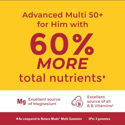 Nature Made Advanced Multivitamin 50+ for Him Gummies - 84ct