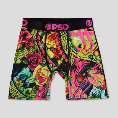 PSD Men's 2pk Venom Drip Boxer Briefs - Neon Snake/Black Pink Snake S