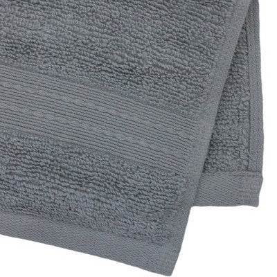 6pc Bath Towel Set Green/Gray/Black Striped - Kapoor Home