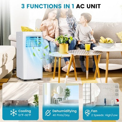 Costway 5000 BTU (8000 BTU ASHRAE) Portable Air Conditioner 4-in-1 AC Unit with Cool Fan Dehum Sleep Mode (LOCAL PICKUP ONLY)
