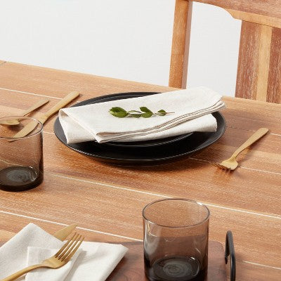 4pk Cotton and Linen Blend Napkins - Threshold: Reversible Solid Cloth, Traditional Style, OEKO-TEX Certified, 18"x18"