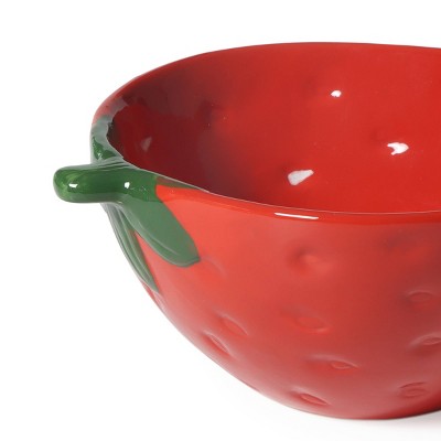 Novelty Ceramic Bowls Strawberry - Bullseye's Playground