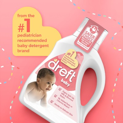 Dreft Baby HE Fights Stains Removes Odors Liquid Laundry Detergent 64 Loads - 84 fl oz
