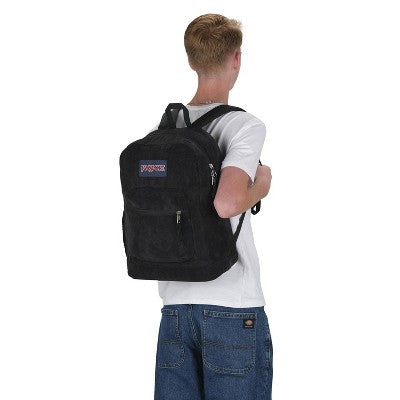 JanSport Cross Town Plus Remix 17" Backpack - Black: Corduroy Structured Bag