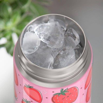 Thermos 16oz Stainless Steel FUNtainer Water Bottle - Strawberry Smiles