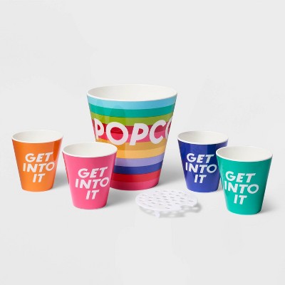 5pc Melamine Popcorn Bowl Set - Tabitha Brown for Target: Multicolored Serving Bowls, Dishwasher-Safe, 4680ml Capacity