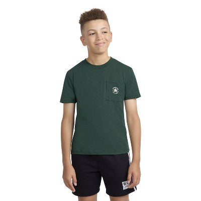 Converse Boys' Short Sleeve Pocket Logo T-Shirt - Green XS