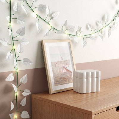 LED Vine String Light True White Leaves - Room Essentials