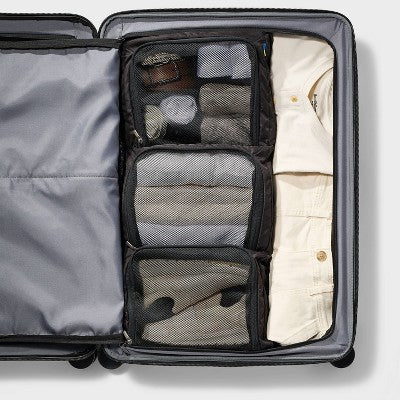 Packing Cube Shelf Black - Open Story?: Solid Travel Luggage Accessory