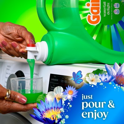 Gain + Ultra Oxi Waterfall Delight HE Deep Cleaning Concentrated Liquid Laundry Detergent 134 Loads - 177 fl oz
