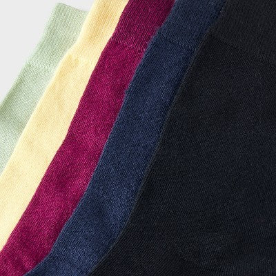 Men's Dress Crew Socks 5pk - Goodfellow & Co Yellow/Green/Plum 7-12