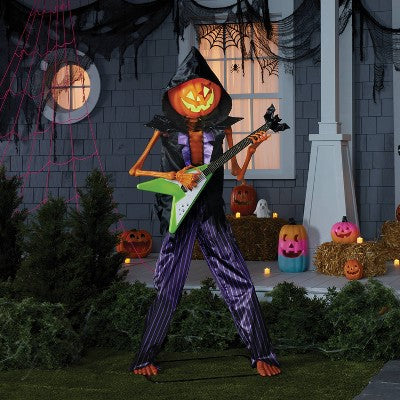 Lewis & Friends 70" Pumpkin Rocker Billy Servo Singing Skeleton Halloween Decorative Prop - Hyde & EEK! Boutique (LOCAL PICKUP ONLY)