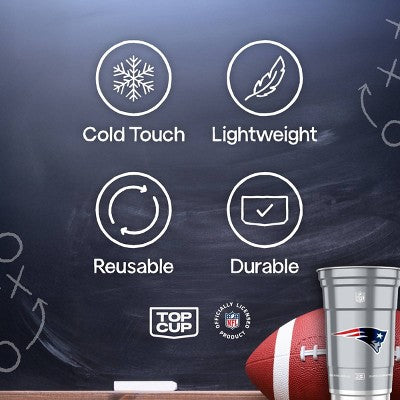 Top Cup NFL New England Patriots Disposable Cups - 20oz/10ct