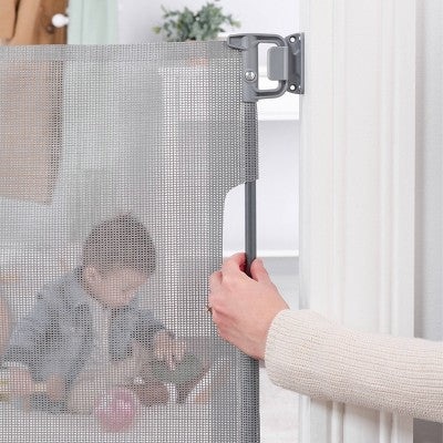 Regalo Fabric Retractable Baby Gate - Gray (LOCAL PICKUP ONLY)
