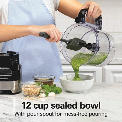 Hamilton Beach 12 Cup Stack and Snap Food Processor