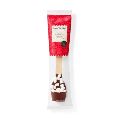 Christmas Milk Chocolaty Coated with Marshmallows Hot Cocoa Spoon - 0.8oz - Favorite Day