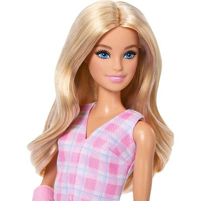 Barbie Fashionistas Doll #243 with Pink Arm Cast and Plaid Top and Skirt, Blonde