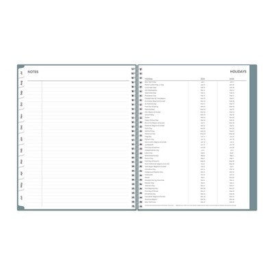 Blue Sky 2024-25 Weekly/Monthly Planner 11"x8.5" Wirebound Seaglass: Agenda, Adult Stationery, July-June Calendar