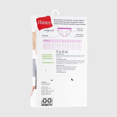 Hanes Originals Girls' 5pk Tween Bikini Underwear - 16