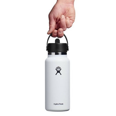 Hydro Flask 32oz Wide Mouth Flex Straw Bottle - White