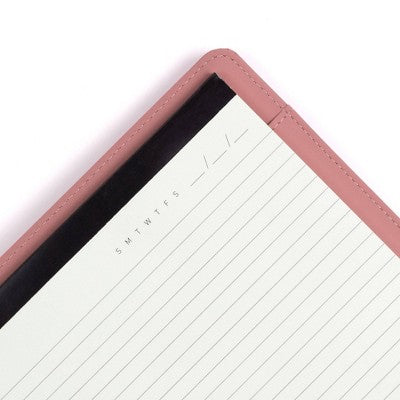 Altitude Padfolio8.5"x10.5" Vegan Leather Mauve Pink Debossed Arch