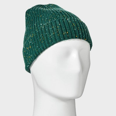 Men's Ribbed Plaited Beanie - Goodfellow & Co Green