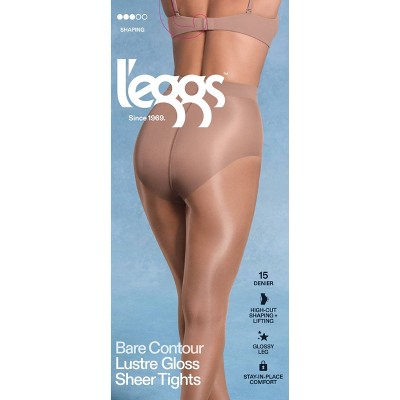 L'eggs Women's 360 Contour Bare Gloss Tights - Light Nude XXL