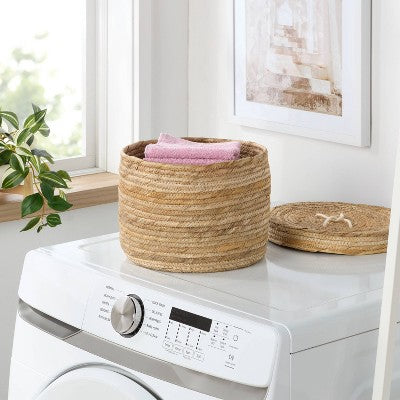 Round Banana Twist Basket with Lid - Brightroom