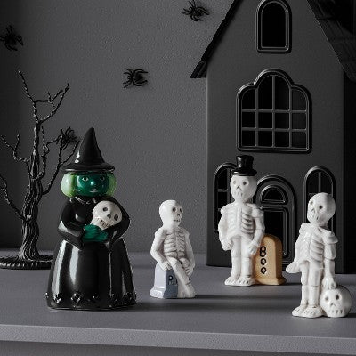 Small Ceramic Witch Figural with Skull - Hyde and EEK! Boutique