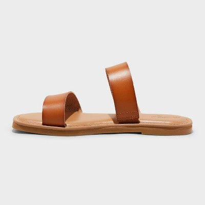 Women's Freya Wide Width Two Band Slide Sandals - 10W