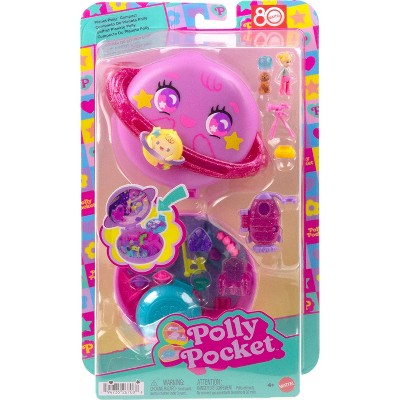 Polly Pocket Planet Polly Compact Playset with 1 Micro Doll and Pet Puppy